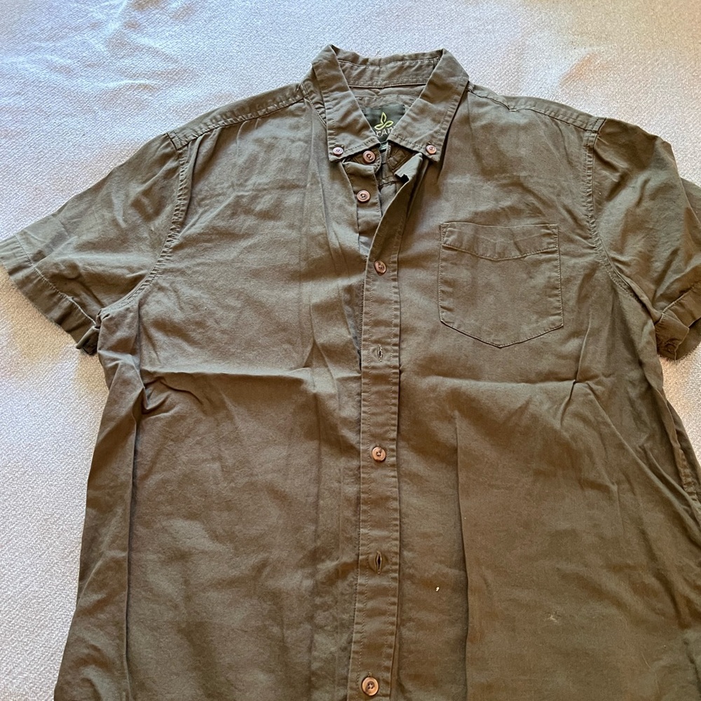 Prana Broderick Short Sleeve Button Down - image 1